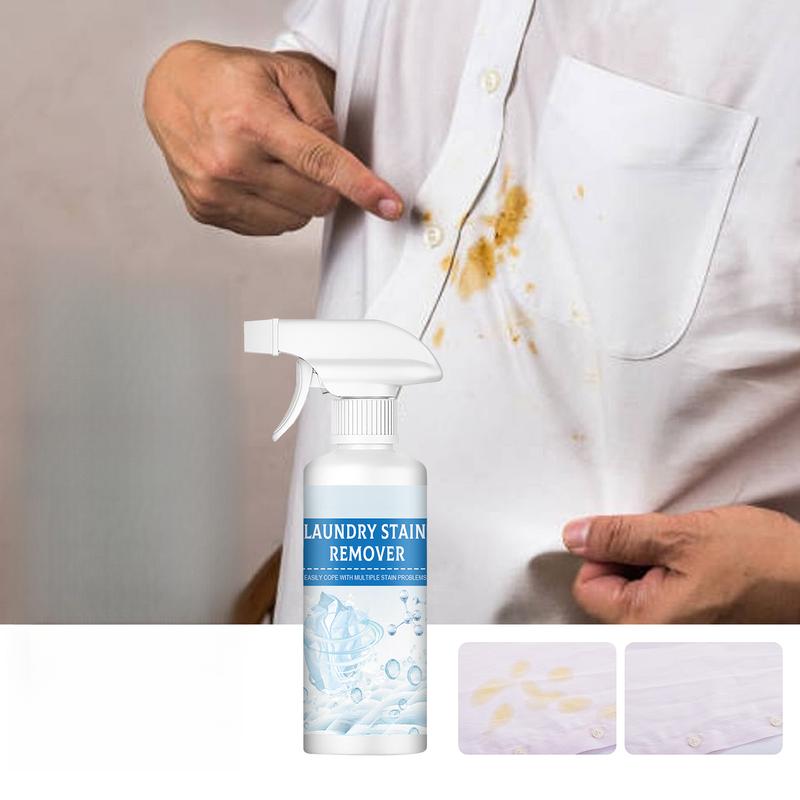 Powerful Stain Remover Deep Clean Fabric-Safe Skin-FriendlyMulti-Stain Laundry Cleaner Softens Brightens Gentle on HandsQuick Fix Clothes Stain Remover Grease Yellow Marks Eliminator