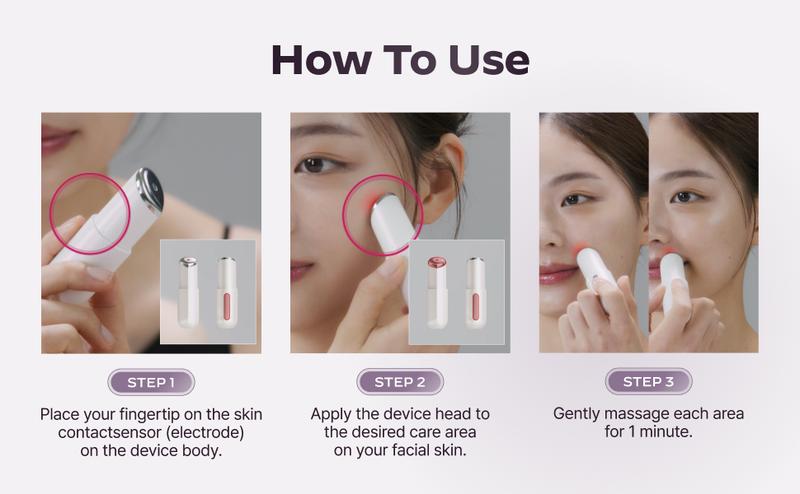 [LG Pra.L] SUPERFORM Galvanic Device (Pink & White) | 1-Minute Skin Booster for Glass & Glow Skin,  Korean Anti-Aging Skincare Device, Serum booster device, Fast Absorption, Makeup Prep, Face & Neck Massage, LED Therapy,, Glass skin, Gift