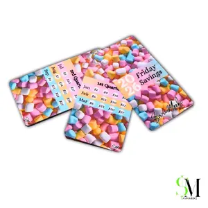 2026 Friday Savings Bundle - Marshmallow Themed Savings Challenge - Save by Quarter - Inserts only