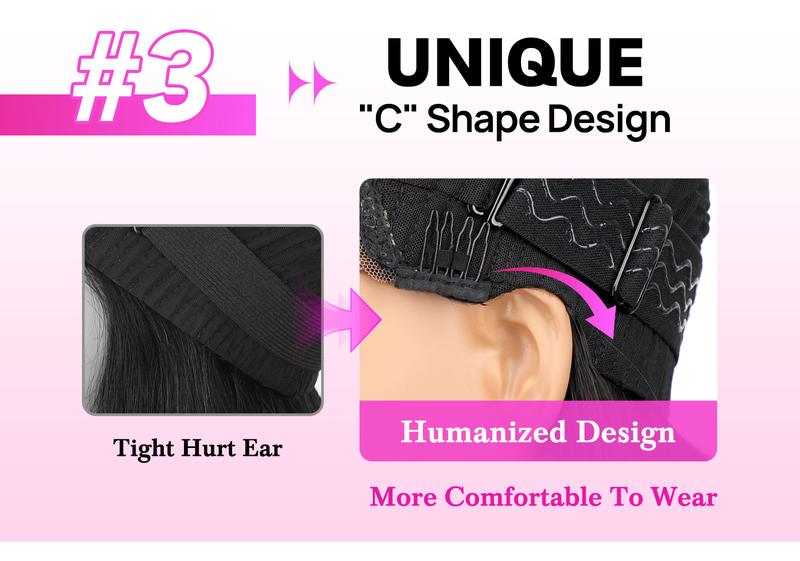 VSHOW Bleached Knots Straight Human Hair Wear Go Wigs 10x6 Pre Cut Lace Glueless Wigs For Black Women