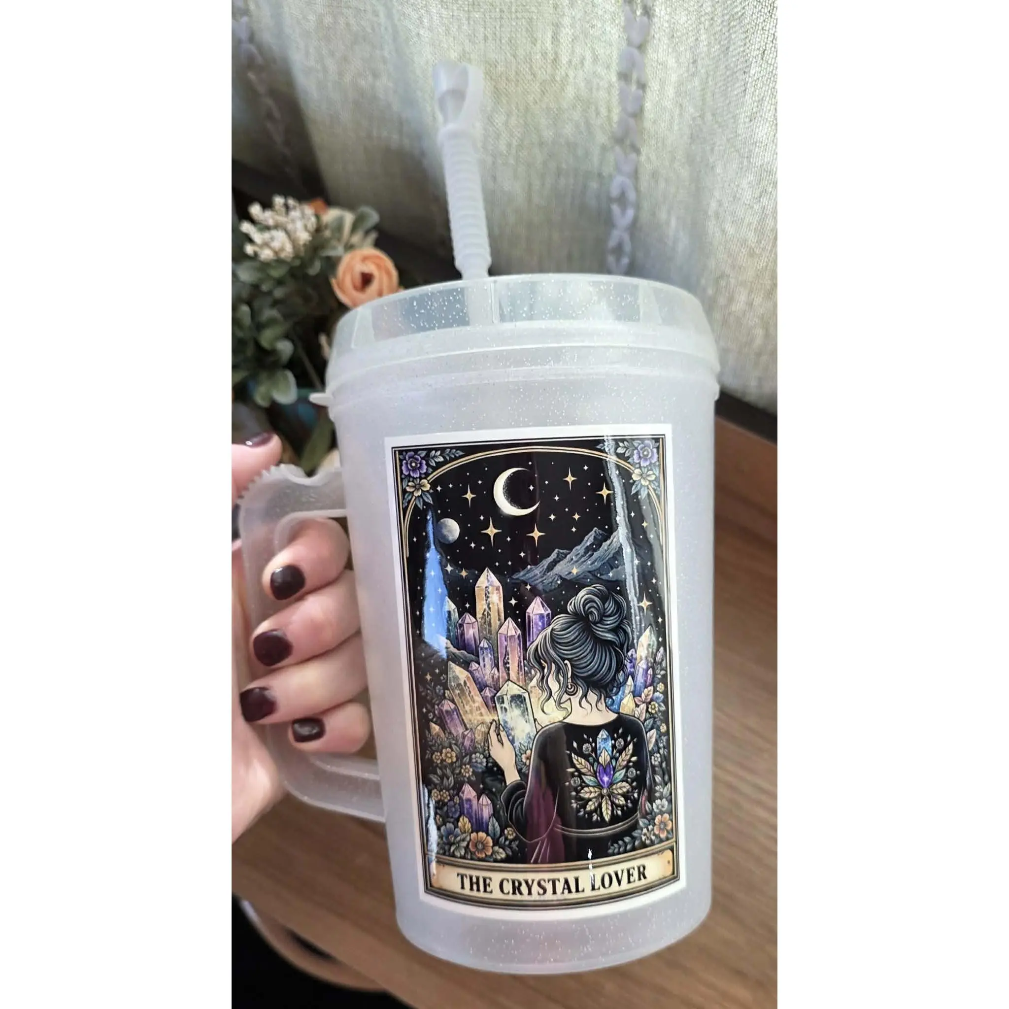 Crystal Lover *Clear Glitter* - 34oz Mega Trucker Mug