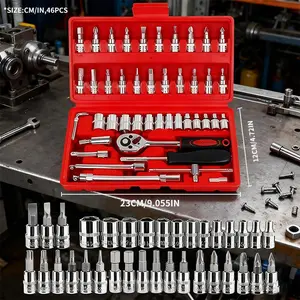 KONNOB 46-in-1 Socket Wrench Set — All-in-One Kit for Car, Motorcycle & Home Repair