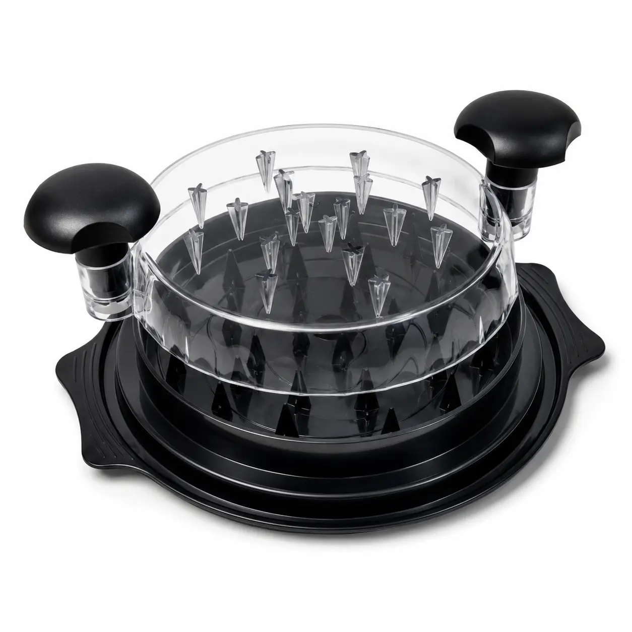 Manual Meat Shredder Slicer - BPA-Free Kitchen Essential Gadget, Cooking Aid Utensils with Transparent Lid, Ergonomic Handle, Anti-Slip Base for Chicken, Pork #GLOBAL PICKS, Adhesive, Machine