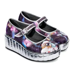 Gravity Platforms Hot Chocolate Mary Janes for Women & Girl Bold Platform Sole Classic Shape Comfortable All-day Wear Adjustable Strap Lightweight Feel