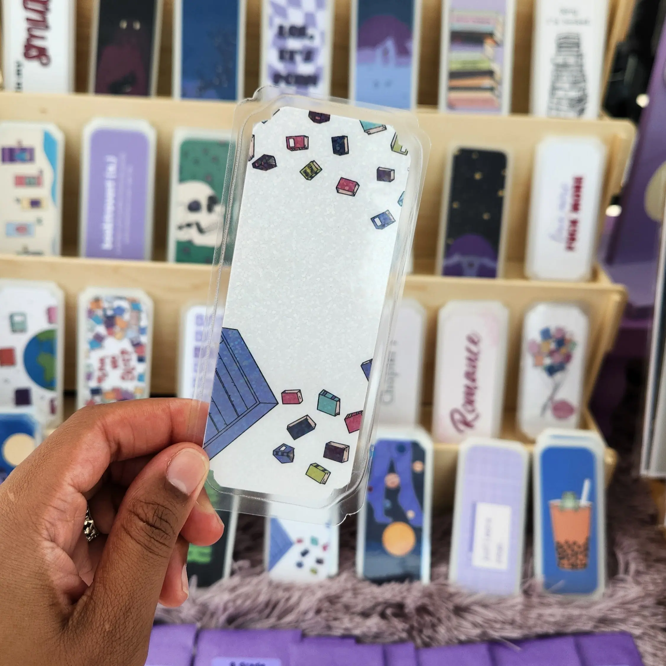 Falling Bookshelf Bookmark