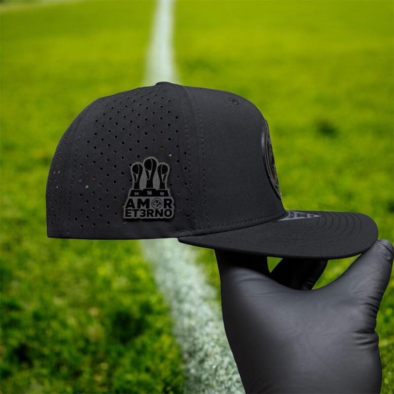 Club América Tri Campeón Black SnapBack Hat Gloss Logo with Yellow Under Visor - Comfortable Relax Fit Polyester Material - Premium Quality Baseball Cap for Fans cute hat black cap Daily Wear