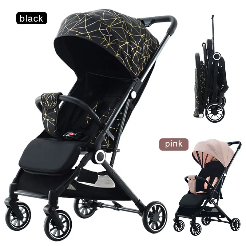 2 in 1 Baby Stroller, One-click Folding Lightweight Foldable ， Perfect for Travel, Shopping & Daily Walks, Ergonomic Design, Aluminum Alloy Frame