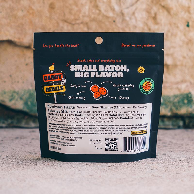 Chilli Bomba Spicy Blasters Chili Chamoy Candy 4oz Bag