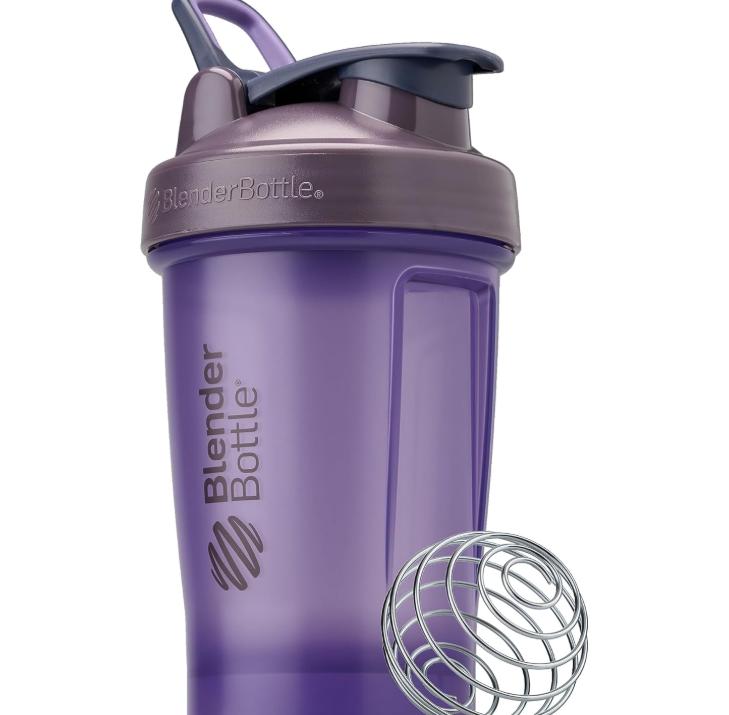 BlenderBottle Classic V2 Shaker Bottle Perfect for Protein Shakes and Pre Workout, 20oz, Full Color Purple