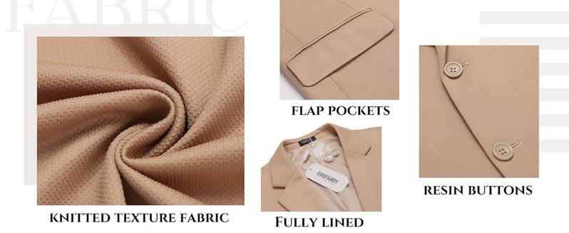 COOFANDY Men's Suit Casual Blazer Slim Fit Suit Jacket Lightweight Knit Sport Coat Two Button Blazer Jacket