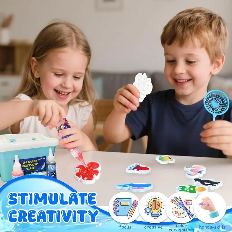 Magic Water Elf Toy Kit–Includes 24 Bottles of Gel and 20 Molds, Sensory Toy with Magical Gel Water Pets, Fun DIY Craft Kit, Party Favor, Birthday and Christmas Gift for Children Ages 3 and Up