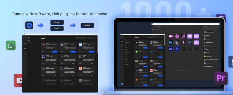 FIFINE AmpliGame LCD Keyboard with 15 Shortcuts for OBS Streaming Studio with Macro Keys, Trigger Actions, PC Media RGB Gaming Controller Deck for Content Creation/Office Work-D6