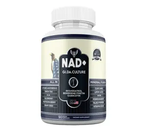 NAD+ Resveratrol Supplement 90 Count High Potency NAD Plus Capsules for Men and Women Antioxidant Formula with Pure Resveratrol Blend Made in USA
