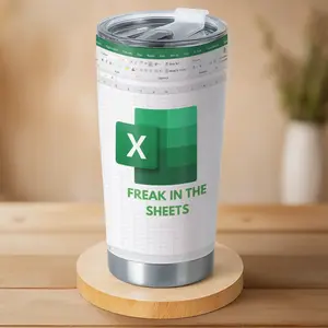 Freak in the Sheets Tumbler – Geeky Office Humor, Tumbler 20oz Watercolour Matte Insulation Portable Drinkware for Coffee & Beverage