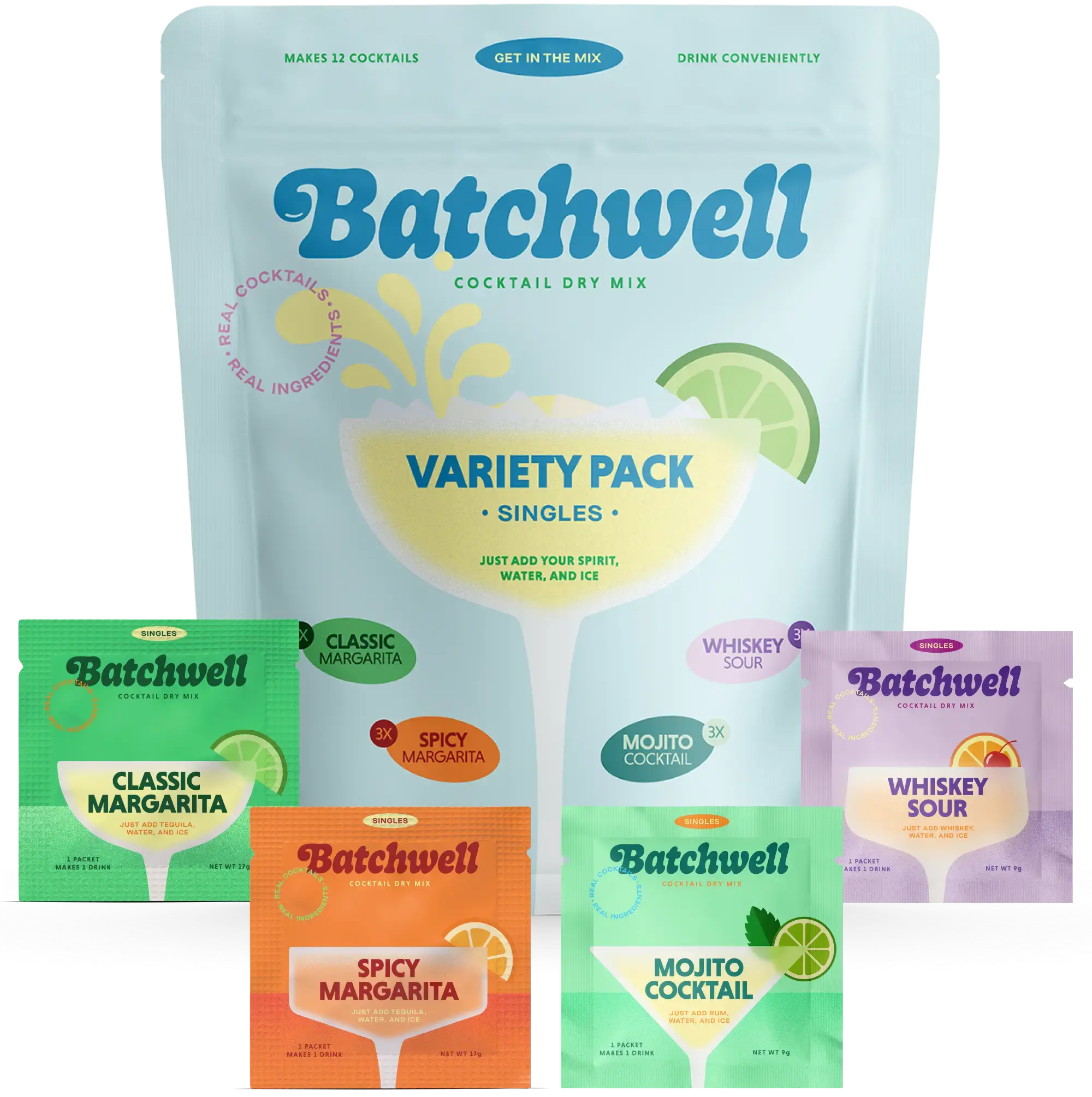 Cocktail Mix Variety Pack - 4 Signature Cocktails - Real Ingredients No Artificial Sweeteners - Perfect for Entertaining & Travel