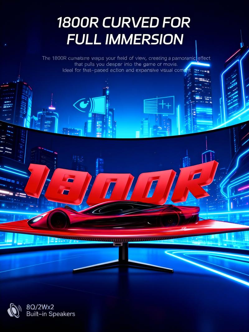 New 27" 2K QHD Gaming Monitor – 180Hz, 1ms, Adaptive Sync, Ultra-Slim Bezel, Dual HDMI & DP, Tilt Adjustable