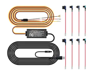 Pelsee Dash Cam Hardwire Kit, Full Set Hard Wire Kit Fuse for P1 Pro, S3 Touch, 12V-24V to 5V Car Dash Camera Charger Power Cord, 4 Fuse Cable and Installation Tool