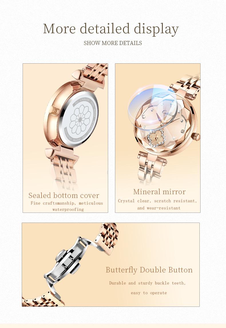 【TikTokShopStockUp】Watches Valentine’s Day Gift Watches Elegant Watch Luxury Women's Watch NewYear Gift with Four-Leaf Clover Diamond Dial Water-Resistant Scratch-Resistant Adjustable Strap Fashionable Design Suitable for wearing on all occasions 【TikTokShopStockUp】Watches Valentine’s Day Gift Watches Elegant Watch Luxury Women's Watch NewYear Gift with Four-Leaf Clover Diamond Dial Water-Resistant Scratch-Resistant Adjustable Strap Fashionable Design Suitable for wearing on all occasions