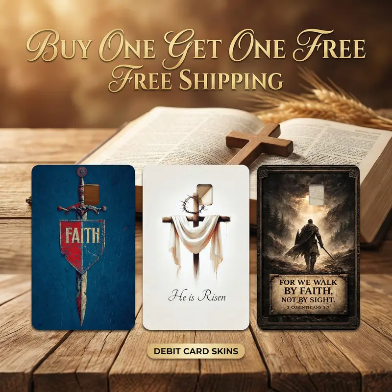 Christian Debit Card Skins – Laminated Faith Designs | Fits Most Debit Cards | Water-Resistant