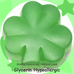 Handcrafted Shamrock Soap Moisturizing Detergent Free Glycerin Soap 3 oz Gentle Hydration Natural Luxe Hypoallergenic Coconut Oil Body Care