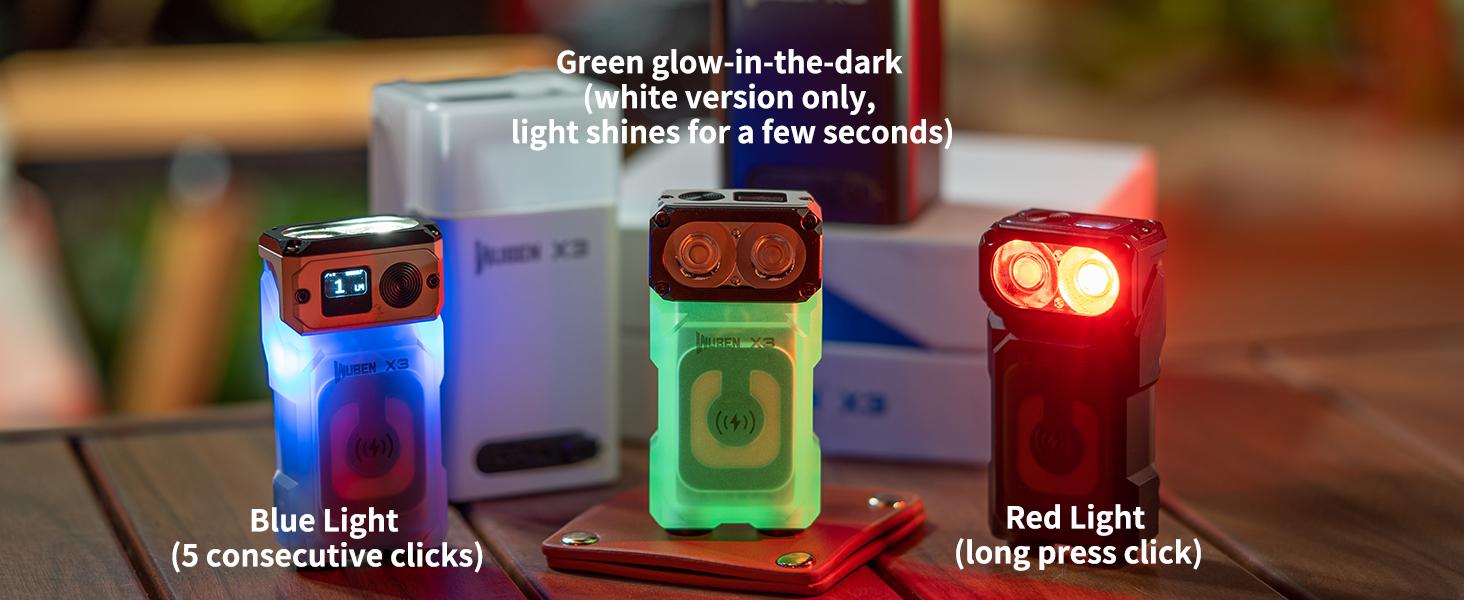 【Big Savings】WUBEN X3 Premium Edition EDC Flashlight, 180° Rotating Head, 3000mAh Rechargeable Charging Box, Magnetic Keychain Light with 10 Modes for Camping / Outdoor / outdoorfun, Holiday Gifts Christmas New Year