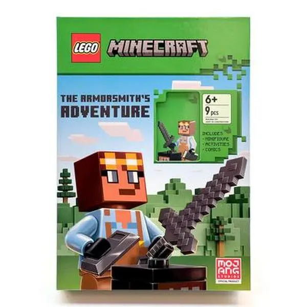 The Armorsmith's Adventure (Lego Minecraft) Mini Activity Set - Random House Mixed Media Children's Book with Minifigure, Mazes, Puzzles, Building Blocks