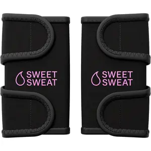 Sports Research Sweet Sweat Arm Trimmers for Men & Women | Increases Heat & Sweat Production to The Bicep Area (Pink, Medium)