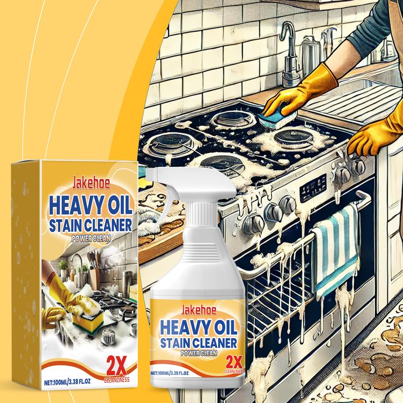 Heavy Oil Stain Cleaner, 1 Count Oil Stain Cleaner Spray with Sprayer, Cleaner Treatment Agent, Stain Remover, Household Cleaning Product for Kitchen Stove, Range Hood, Cleaning Supply, Interior Cleaner, Kitchen Cleaning Supplies, Deep Stain Remover