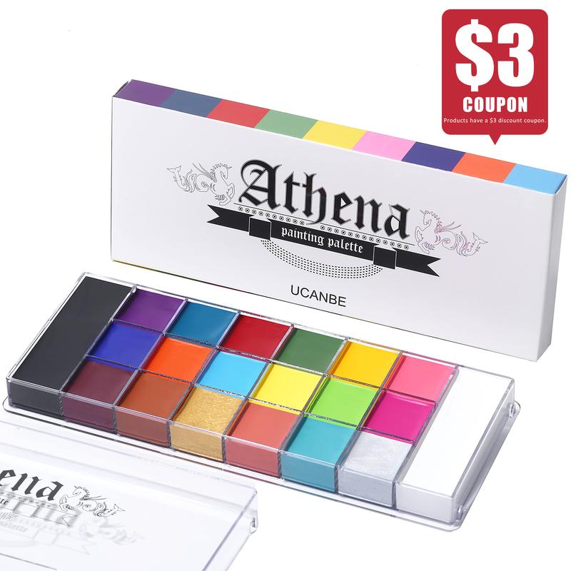 UCANBE Athena Face and Body Oil Paint Palette, Professional and Safe Non-Toxic Tattoo Halloween Special Effects Party Makeup Kit for Kids and Adults Products