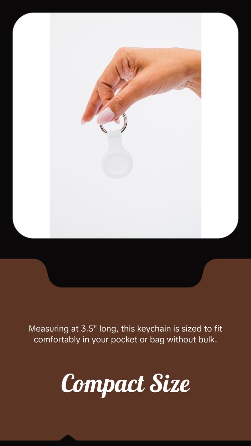 bowie silicone airtag keychain