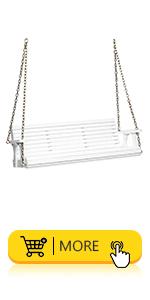 VINGLI Heavy Duty 660 LBS Wooden Swing Frame with Extra Bottom Connection Board, Upgraded A-Frame Porch Swing Bench Stand for Indoor & Outdoor (Rustic)