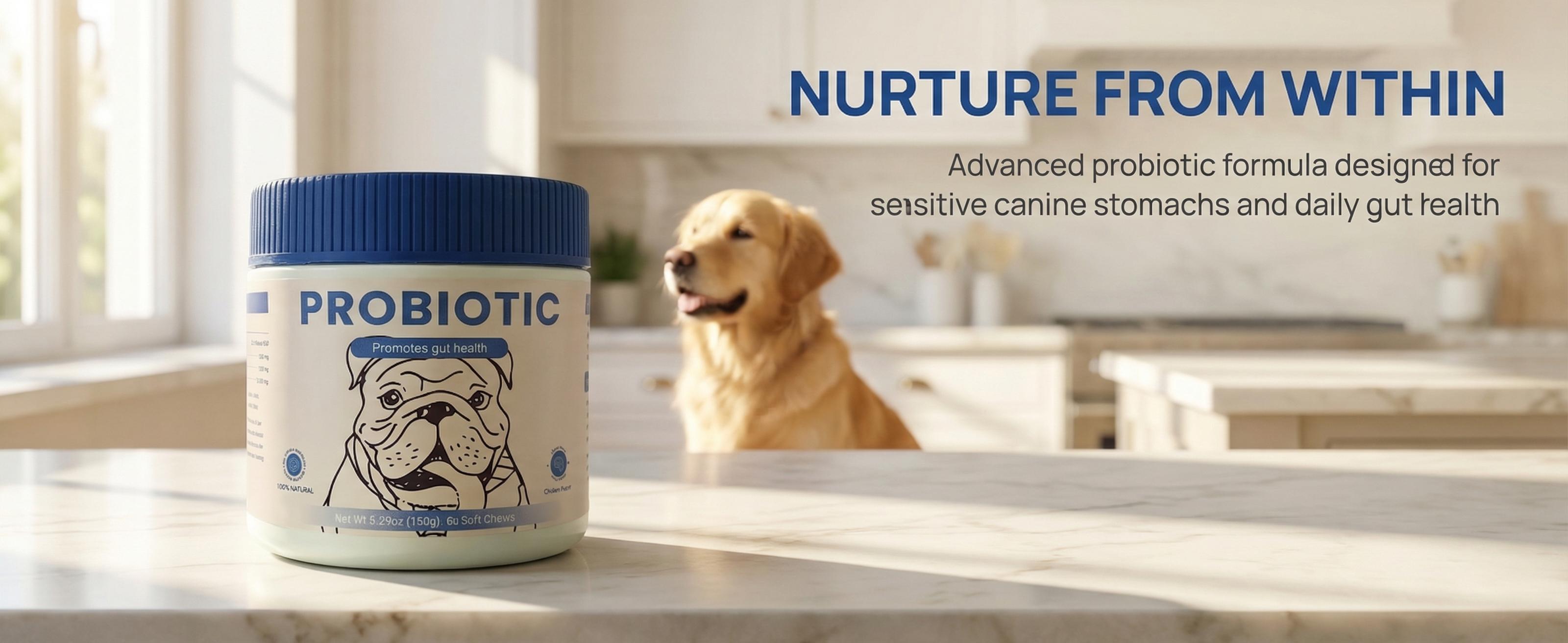 Probiotics for Dogs, Support Gut Health, Occasional Diarrhea, Digestive Health & Seasonal Allergies - Pork Flavor - 60 Soft Chews boost immune