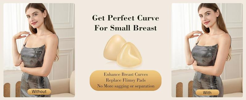 Push Up Sticky Inserts Ultra Lift Double Side Adhesive Bra Pads for Women Snowy Reusable Instant Boost Enhancers for Swimsuits Sports Bra8 Daily Wear Summer Bralette Womenswear Love