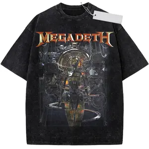 Megadeth Cyber Machine Skull Graphic T-Shirt, Futuristic Heavy Metal Band Artwork Tee, Retro Rock Concert Streetwear Shirt, Summer Music Festival Outfit, Cool Metal Fan Gift For Him Her