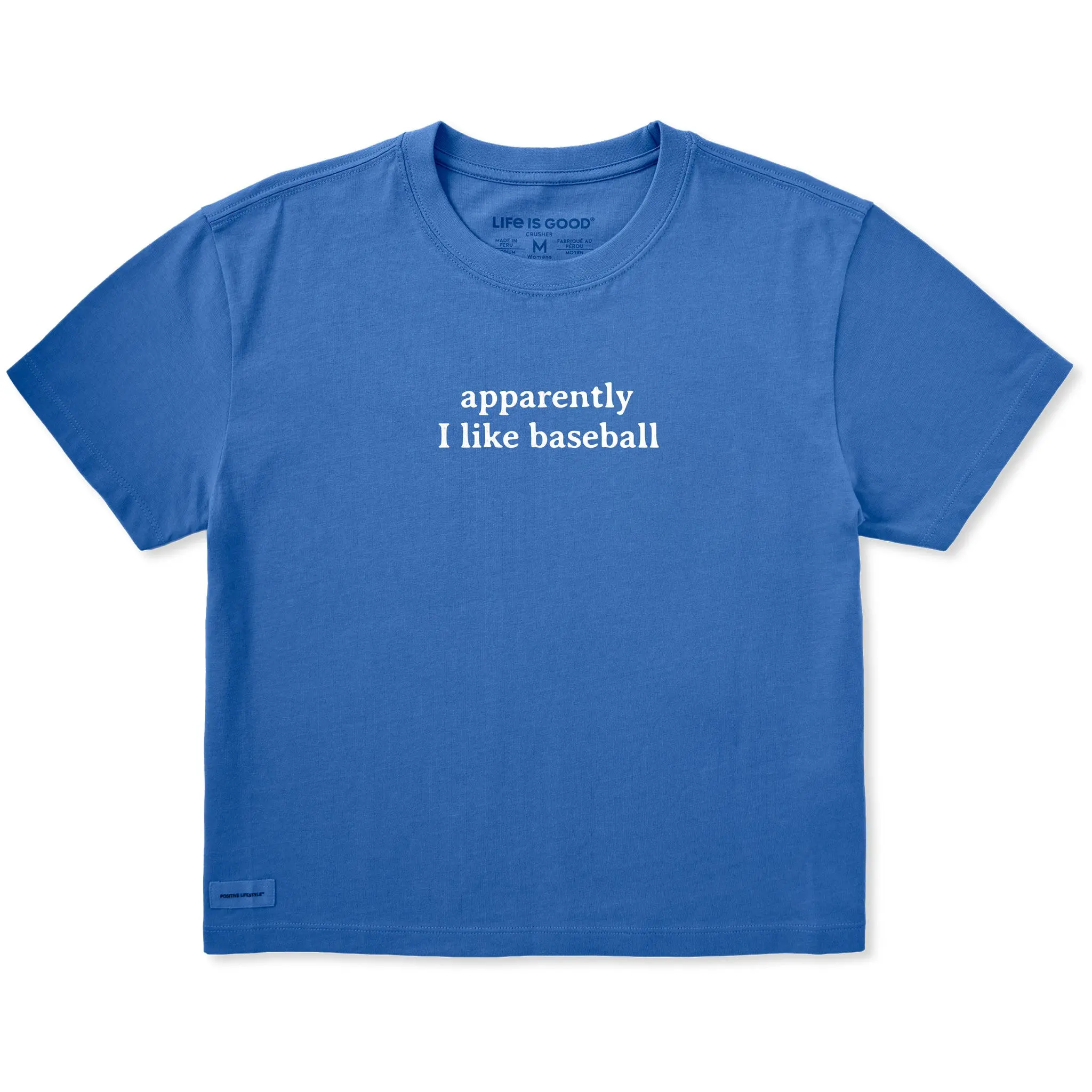 Women's Apparently I Like Baseball Short Sleeve Crusher Boxy Tee