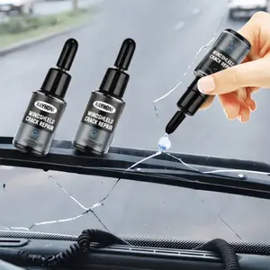 Car Windshield Crack Repair Kit Auto Maintenance Cracks Gone Glass Repair Fluid Automotive Windscreen Tool for Quick Fixing Chips Star Shaped Crack