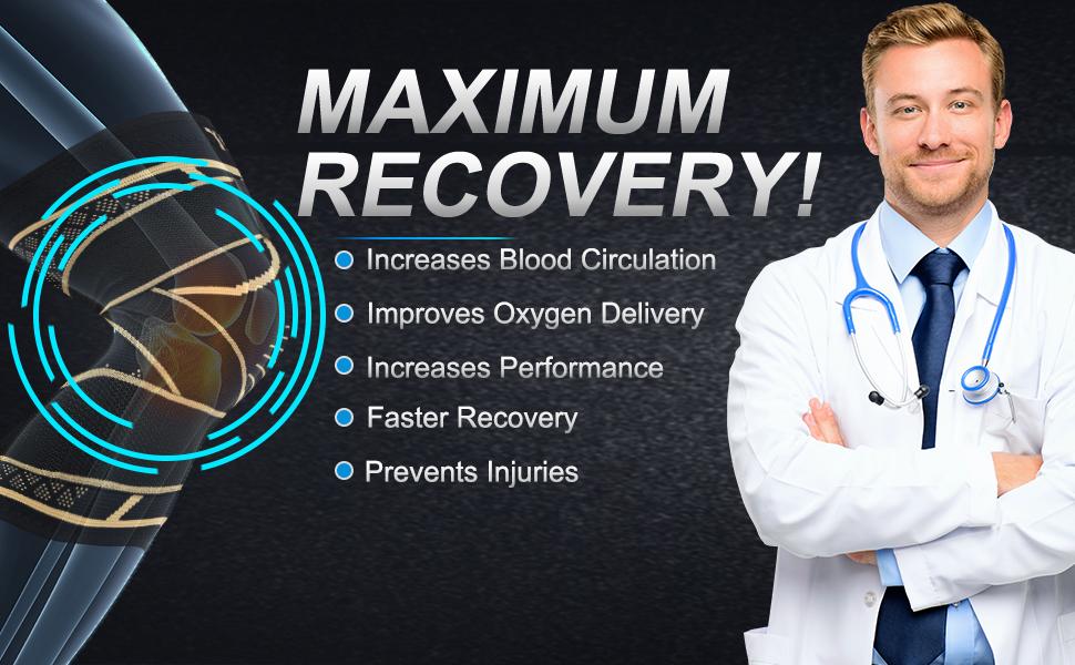 (2 Pack)Copper Knee Braces with Strap for Knee Pain Women and Men, Knee Compression Sleeve for Arthritis, ACL, Meniscus Tear, Joint Pain Relief, Knee Support for Working, Running, Weightlifting Healthcare Tool Leg Supporter Legit