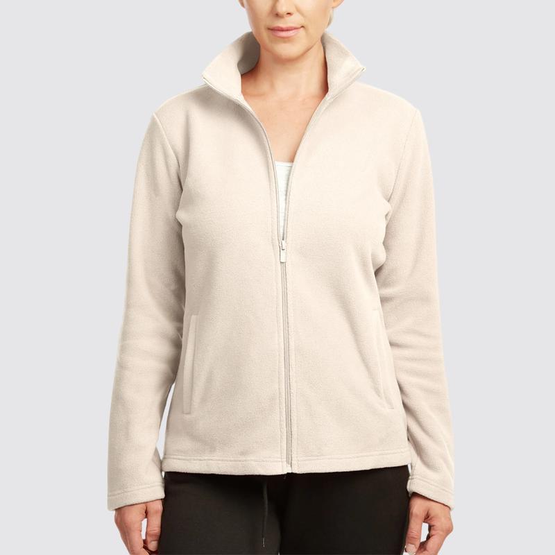 Women’s Polar Fleece Jacket with Pockets Full Zip Up S-3XL Regular & Plus Long Sleeve Lightweight Warm Coat Spring Fall Winter Activewear Womenswear