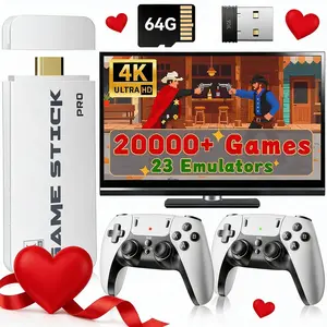 2026 Retro Arcade Game Console with 40,000+ Games, 4K HDMI Wireless Joystick - Perfect Valentine’s Day Gift for Him Childhood Classic Gaming Emulator