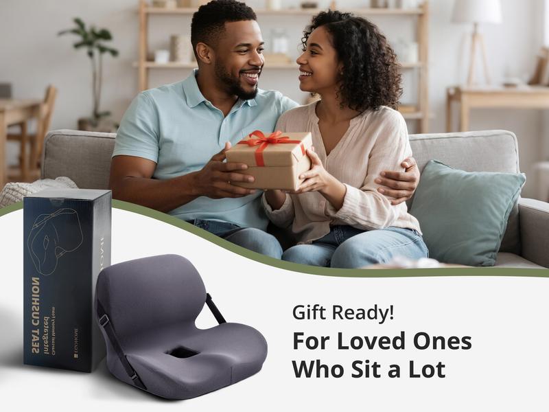 Non-Slip Memory Foam Seat Cushion with Back Support – Ergonomic, Skin-Friendly, Breathable Mesh, Washable Cover, for Office, Car, Home & Outdoor Use Non-Slip Memory Foam Seat Cushion with Back Support – Ergonomic, Skin-Friendly, Breathable Mesh, Washable Cover, for Office, Car, Home & Outdoor Use