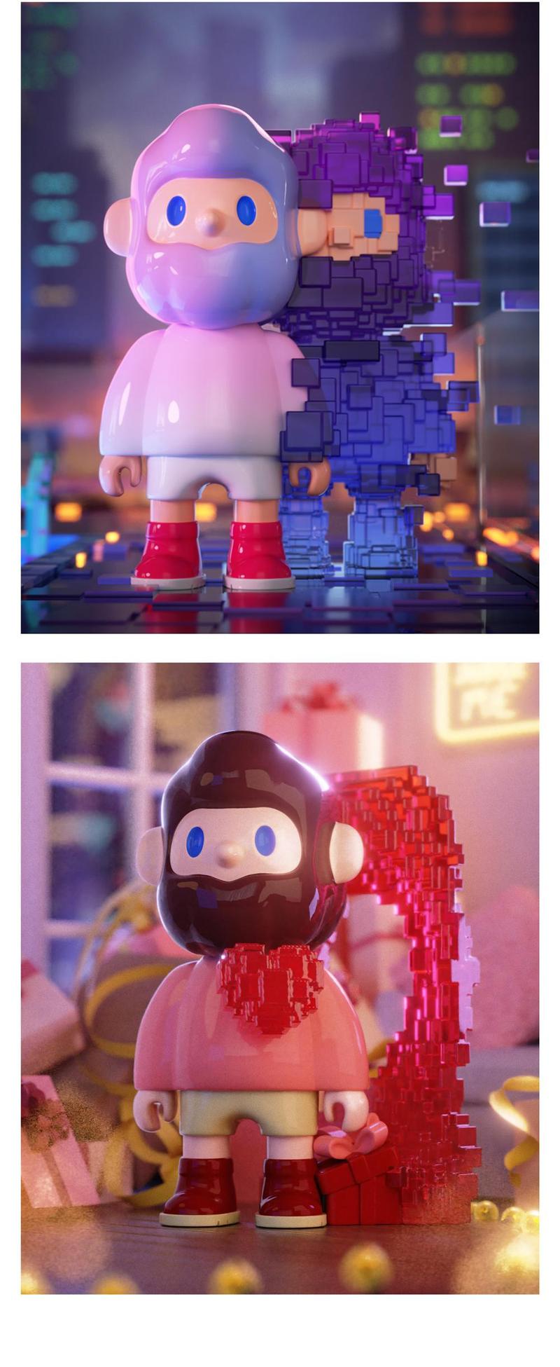 [FINDING UNICORN] FARMER BOB Pixel Universe Blind Box Cute Figures Desktop Ornament Collectible Toys Birthday Gifts HEVACHDBX6