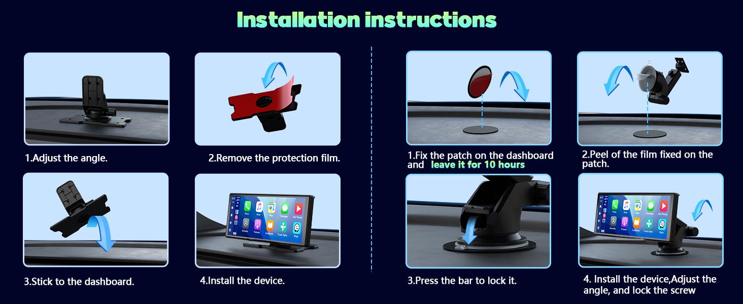 2026 Latest Model 10.26 Inch 4K Ultra HD Portable Car Stereo with Wireless Carplay screen, Carplay Radio touchScreen,Car Video Player，Vehicle Car Entertainment Player, Gifts for Men, Gifts for Boyfriend, Car Accessories, Men Gifts