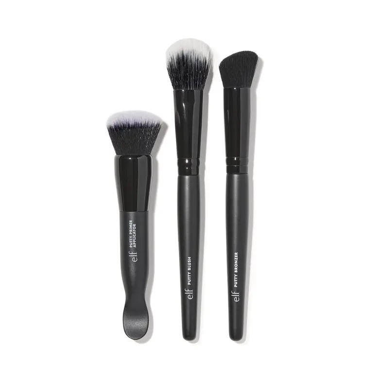 2 elf Putty Tools, 1 Angled Blush, Plus Camo Powder 2 Sponges