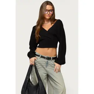 Lillia V Neck Wrap Sweater Lillia V Neck Wrap Sweater