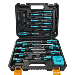 43-piece Screwdriver Set, Include Phillips, Slotted, Pozidriv, Hex, Torx, and Magnetizer demagnetizer Precision Screwdriver Set for Tools for Men