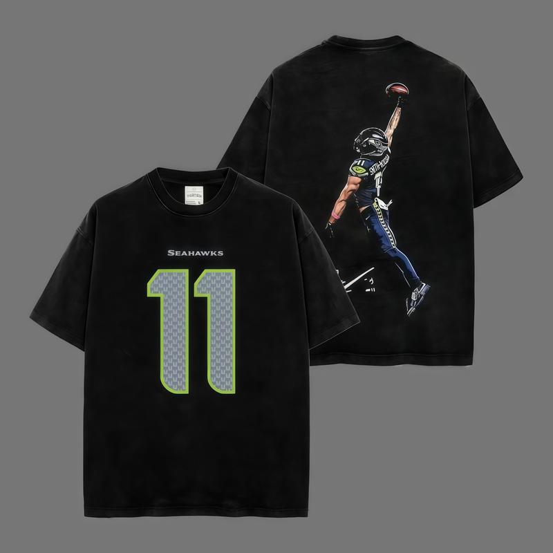Jaxon Smith‑Njigba (JSN) Dunks For The 12s Heavyweight Acid Washed Cotton Hoodie T-Shirt, JSN Fans Shirt, Seahawks Graphic Football Shirt, Game Day Outfits