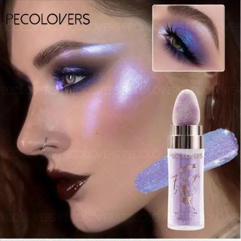 1pc Diamond Highlighter Powder Spray Waterproof Long Lasting Shimmer High Gloss Glitter Body Bronzer Highlight Powder Face Contour Illuminator Makeup