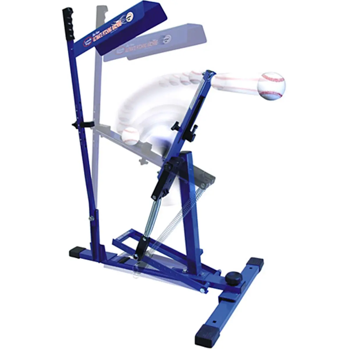 212 MAIN Louisville Slugger Blue Flame Ultimate Pitching Machine - Portable Size Batting Practice Equipment, Throws 19-60mph Lightweight Soft Baseball Training Gear