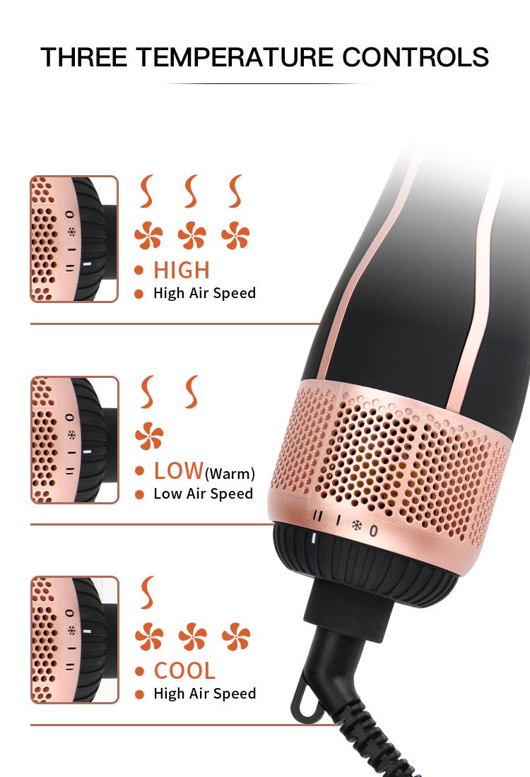 Wholesale 3 in 1 Electric blow dry Brush One Step Hair Dryer 1000W High Power Hot Air Volumizer Comb Professional hot air Brush