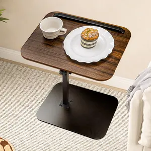 C Shaped End Table with Adjustable Height & 360° Swivel Tray – Tiltable Laptop Side Table for Couch & Bed